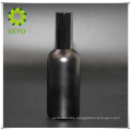 100ml black cosmetic glass pump bottle